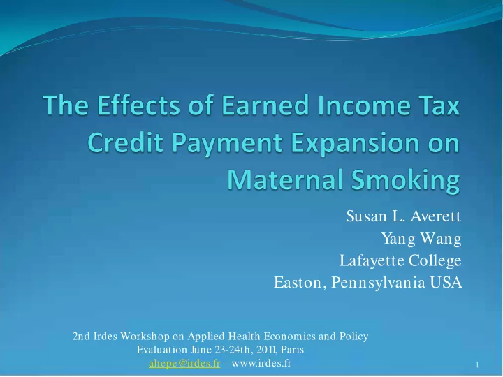 susan l averett y ang wang lafayette college easton