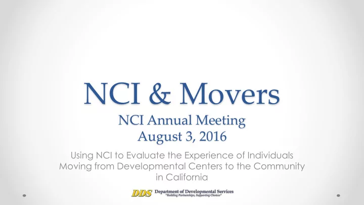 nci movers