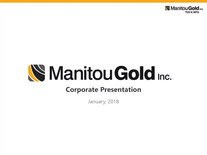 corporate presentation