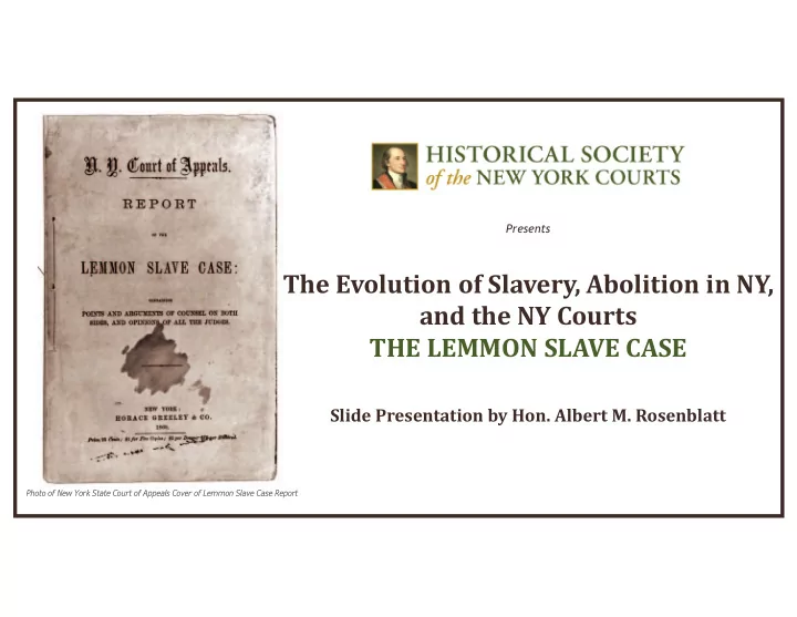 the evolution of slavery abolition in ny and the ny