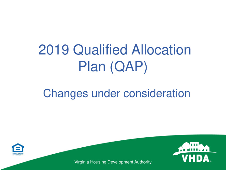 2019 qualified allocation