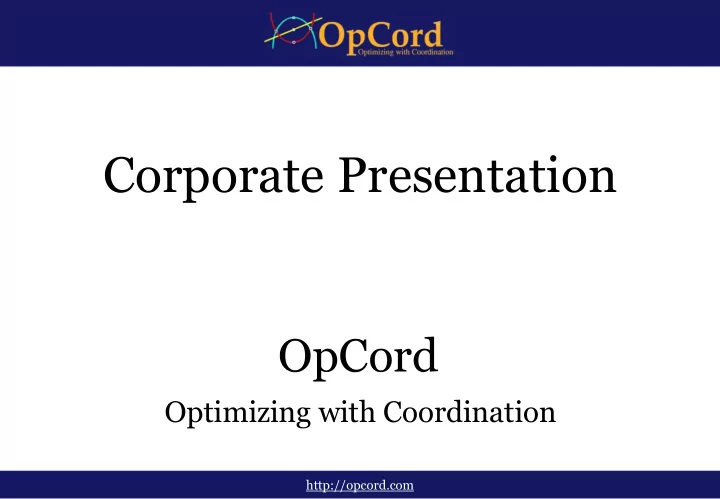 corporate presentation