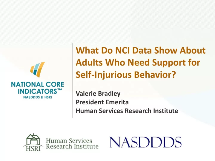 what do nci data show about adults who need support for
