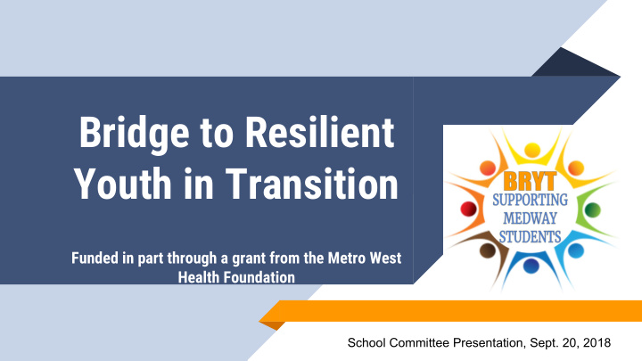 bridge to resilient youth in transition