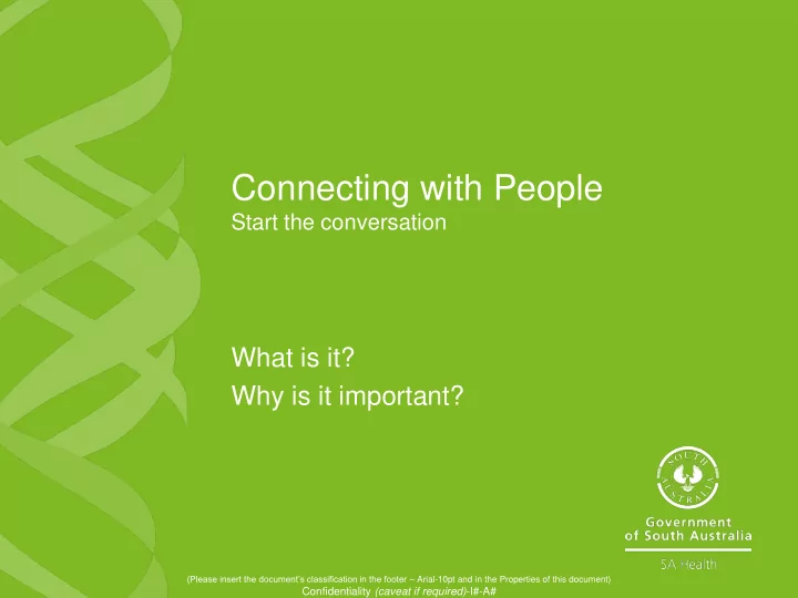 connecting with people