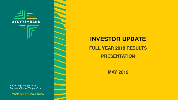 investor update