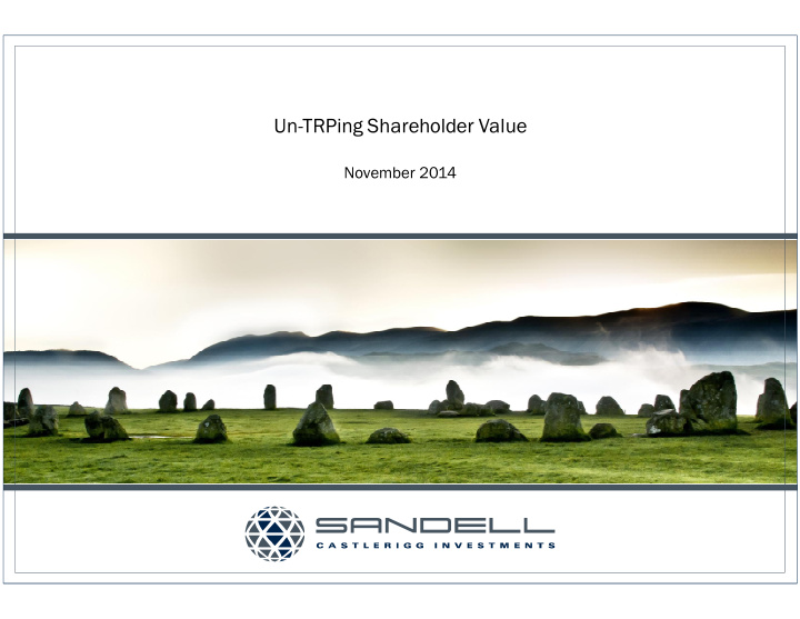 un trping shareholder value