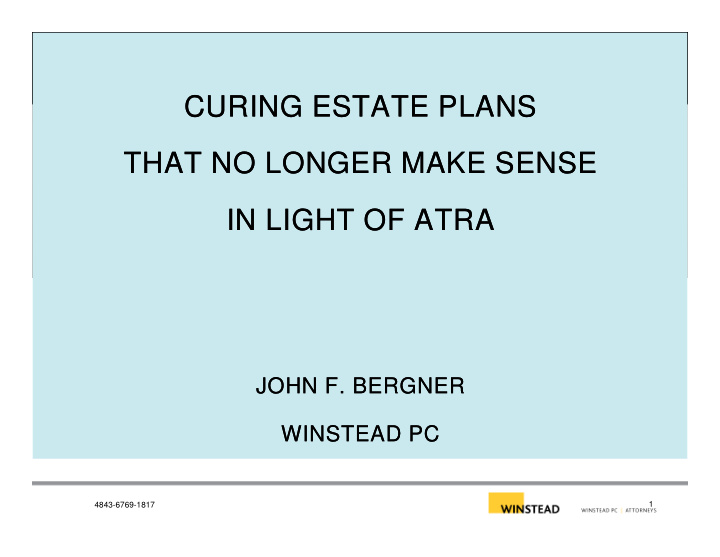 curing estate plans curing estate plans that no longer