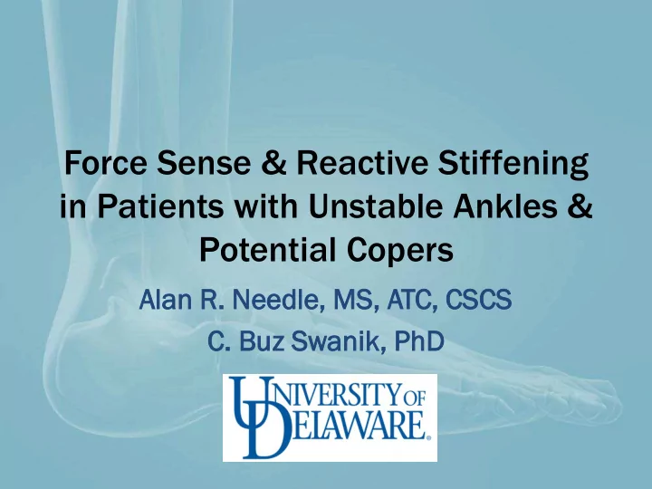 force sense reactive stiffening