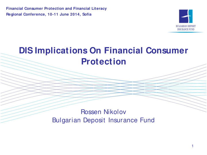 dis implications on financial consumer