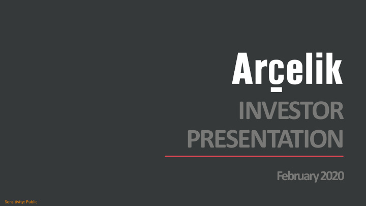 investor presentation