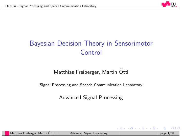 bayesian decision theory in sensorimotor control