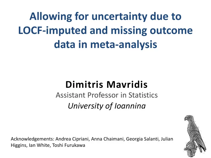allowing for uncertainty due to