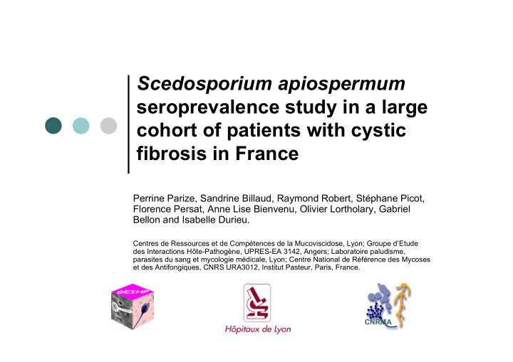 scedosporium apiospermum seroprevalence study in a large