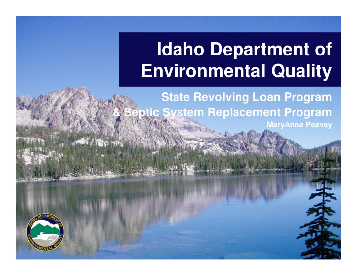 idaho department of idaho department of environmental