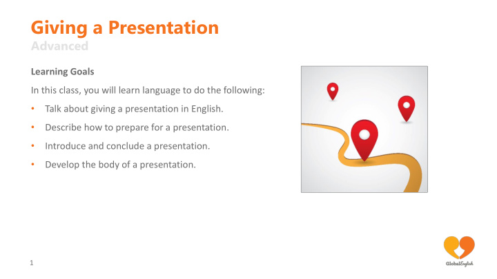 giving a presentation