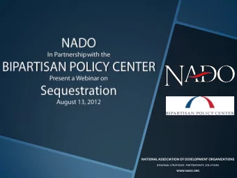 NATIONAL ASSOCIATION OF DEVELOPMENT ORGANIZATIONS  REGIONAL STRATEGIES. PARTNERSHIPS. SOLUTIONS
