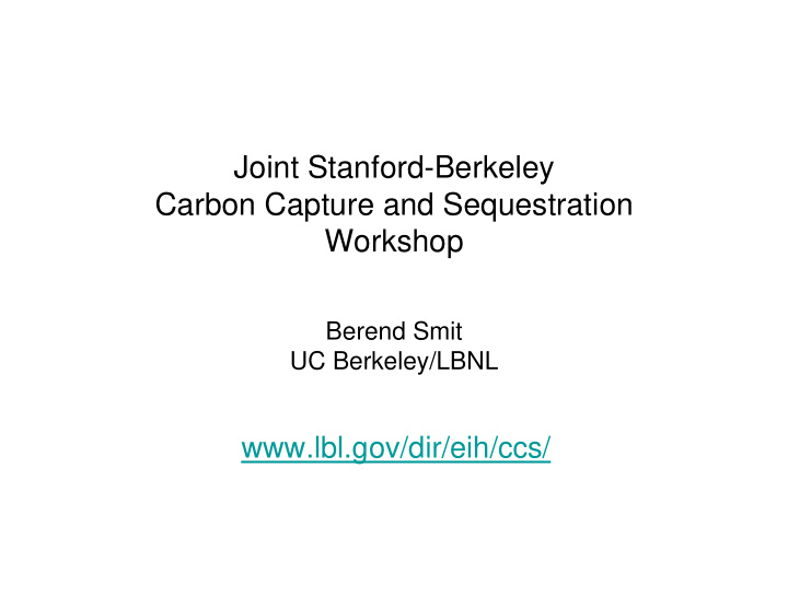 joint stanford berkeley carbon capture and sequestration