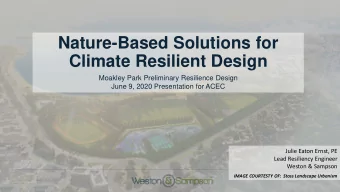 Nature-Based Solutions for  Climate Resilient Design  Moakley Park Preliminary Resilience Design