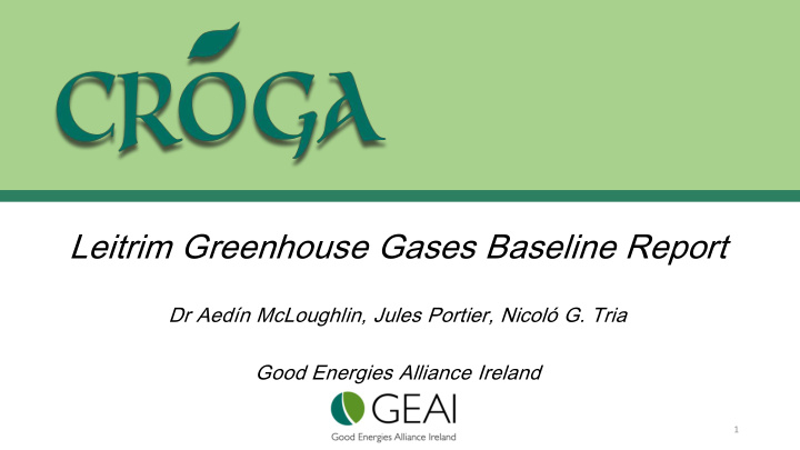 leitrim greenhouse gases baseline report