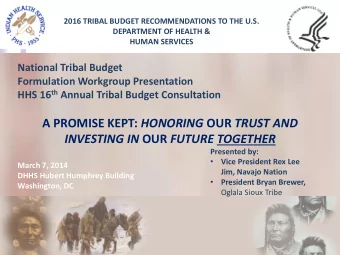 A PROMISE KEPT: HONORING OUR TRUST AND INVESTING IN OUR FUTURE TOGETHER  Presented by:    Vice