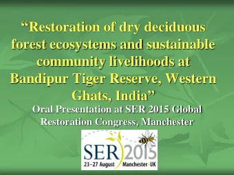 INTRODUCTION  About Junglescapes  Grass root wildlife conservation non-profit  focused on