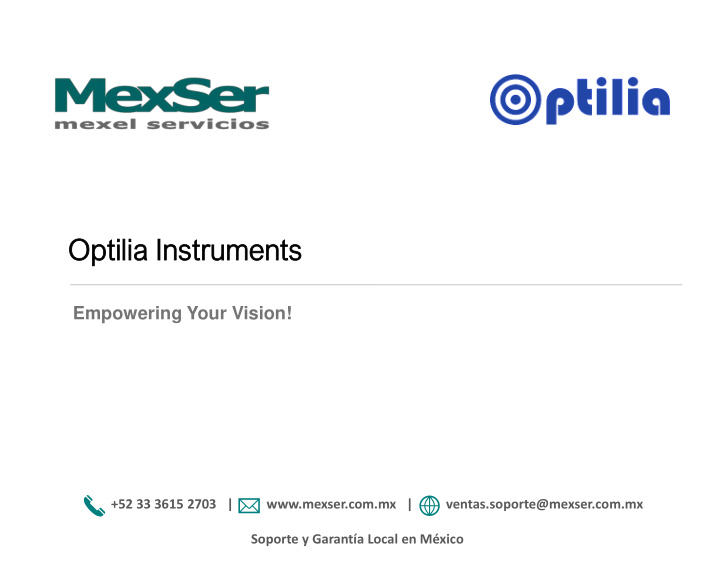 optil tilia ia in inst struments ruments