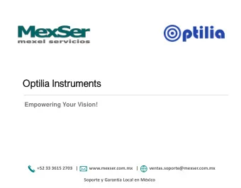 Optil  tilia  ia In  Inst  struments  ruments  Empowering Your Vision!  +52 33 3615 2703   |