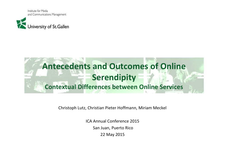 antecedents and outcomes of online serendipity
