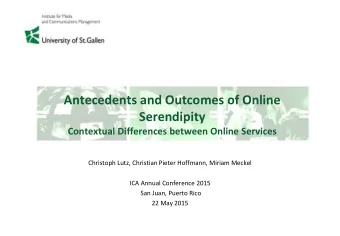 Antecedents and Outcomes of Online  Serendipity  Contextual Differences between Online Services