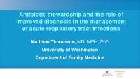 antibiotic stewardship and the role of improved diagnosis