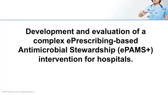 intervention for hospitals.  NIHR Programme Grant for Applied Research  Overview  Previous NIHR