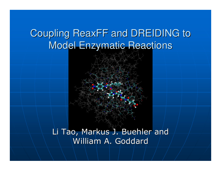 coupling reaxff and dreiding to coupling reaxff and