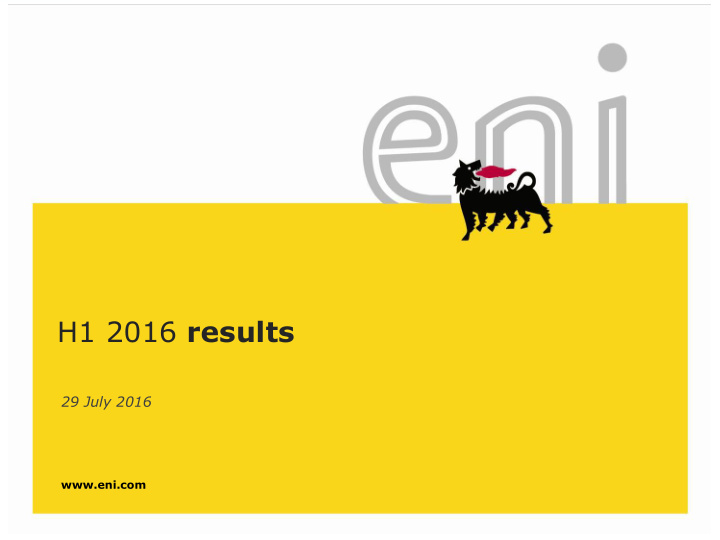 h1 2016 results