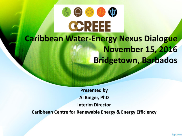 caribbean water energy nexus dialogue november 15 2016