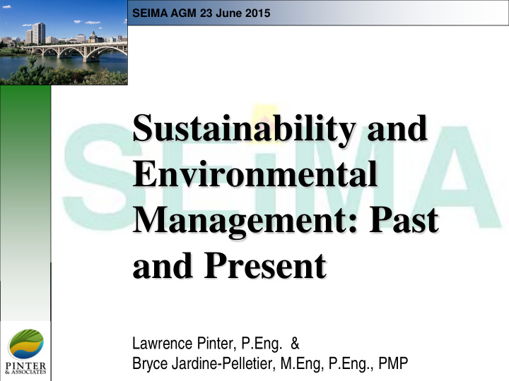 sustainability and environmental management past and