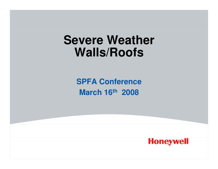 severe weather walls roofs walls roofs