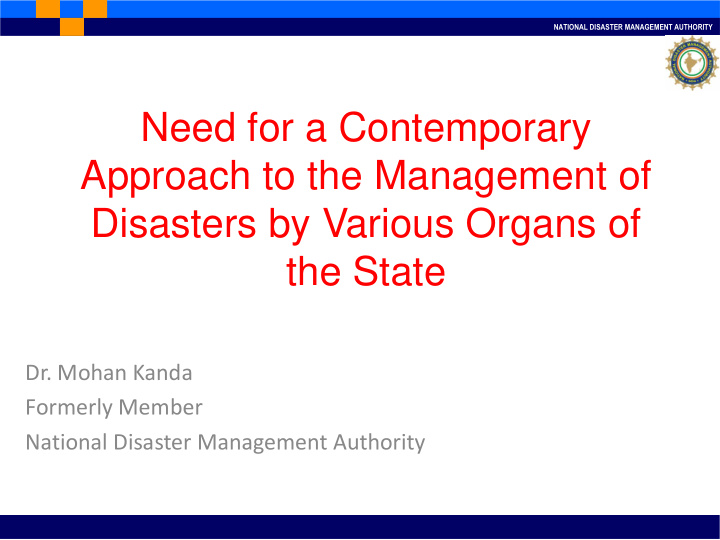 need for a contemporary approach to the management of