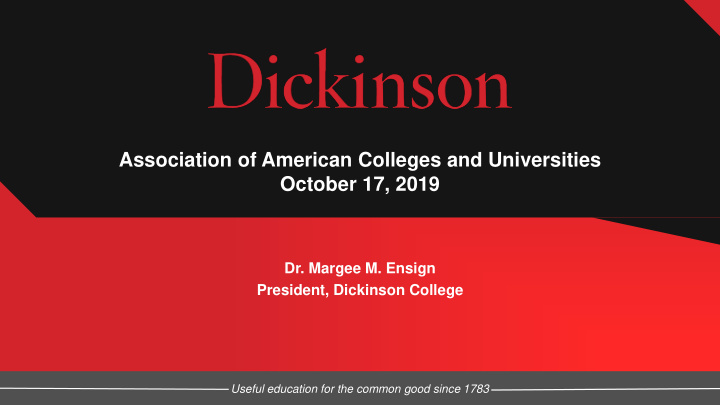 association of american colleges and universities october