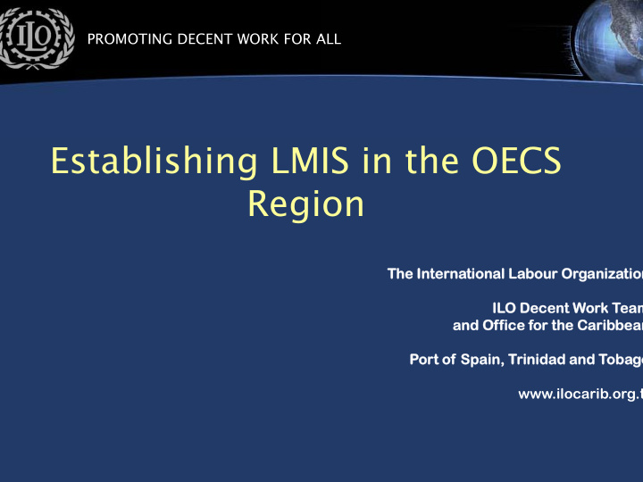 establishing lm is in the oecs regi regi on on