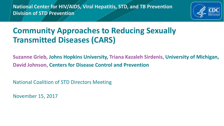 community approaches to reducing sexually transmitted