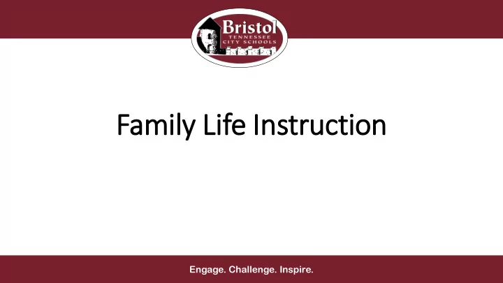 family ily l life i instr tructio tion