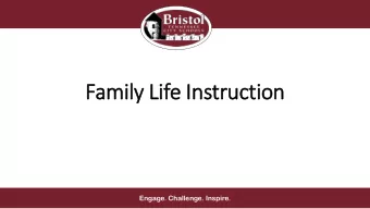 Family  ily L  Life I  Instr  tructio  tion  Engage. Challenge. Inspire.  Comprehensive sexuality