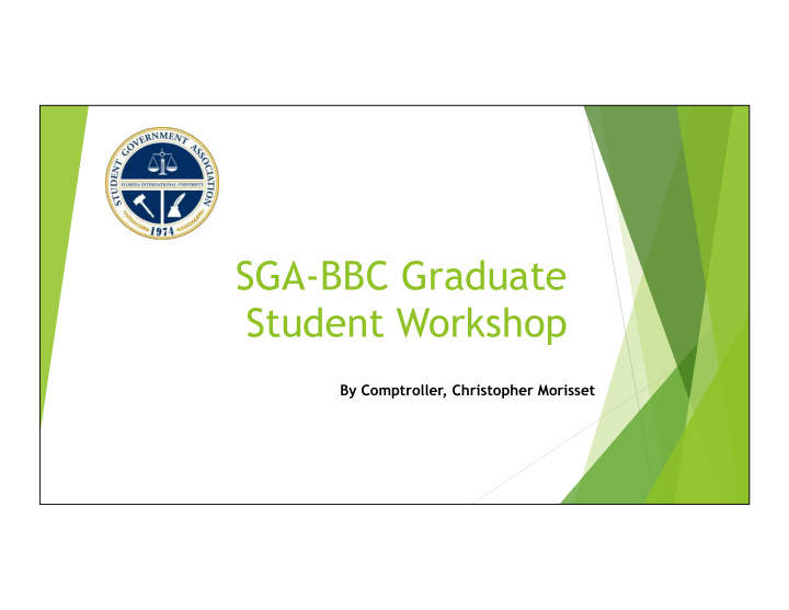 sga bbc graduate student workshop