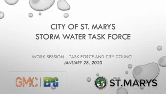 STORM WATER TASK FORCE WORK SESSION  TASK FORCE AND CITY COUNCIL  JANUARY 28, 2020  STORMWATER