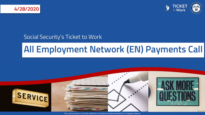all employment network en payments call