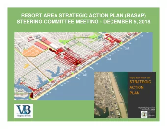 RESORT AREA STRATEGIC ACTION PLAN (RASAP)  STEERING COMMITTEE MEETING - DECEMBER 5, 2018  AGENDA