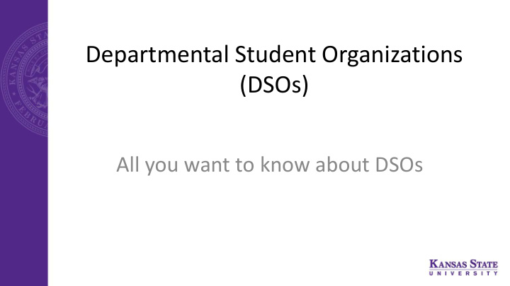 departmental student organizations