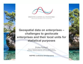 Geospatial data on enterprises   challenges to geolocate  enterprises and their local units for