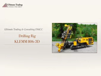 Drilling Rig  KLEMM 806-3D  KLEMM Machinery  KLEMM is a worldwide leader specializing in